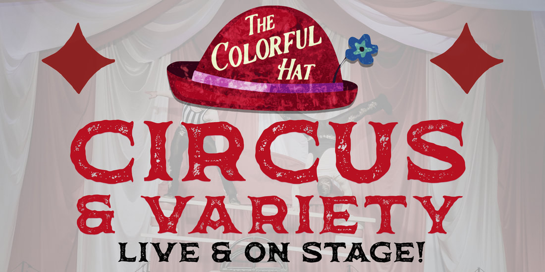 Colorful Hat Circus & Variety Show Vintage Poster